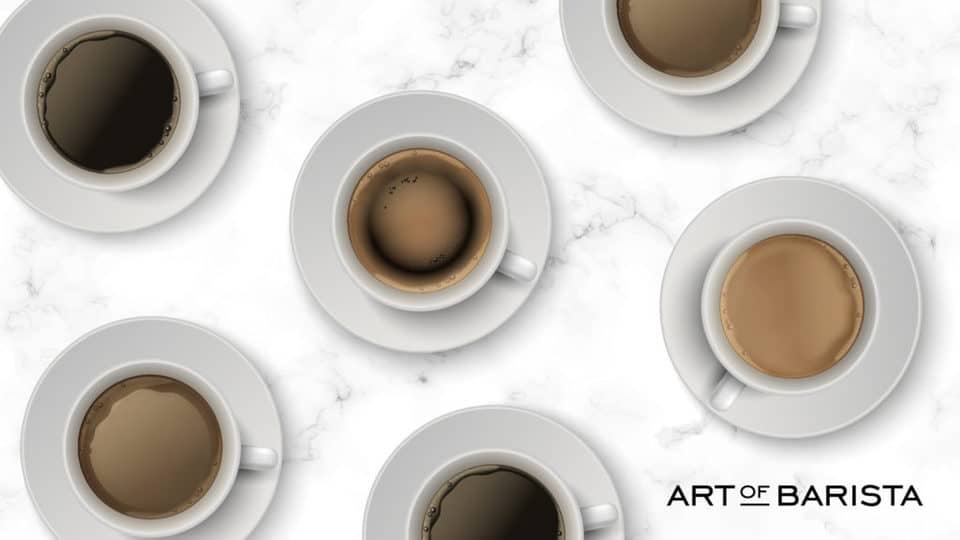 vector graphic showing espresso cups arranged side by side for header of what is espresso post